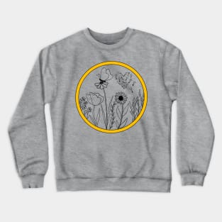 Flower line art Crewneck Sweatshirt